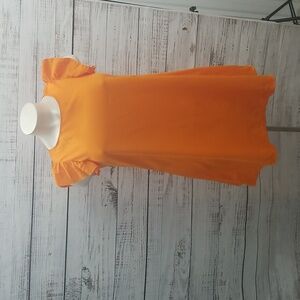 🎉Host pick🎉Shein Orange Ruffled Sleeved Dress